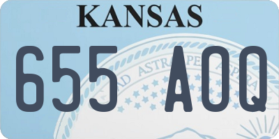KS license plate 655AOQ