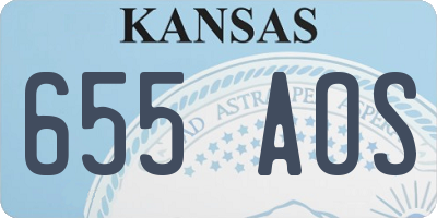 KS license plate 655AOS