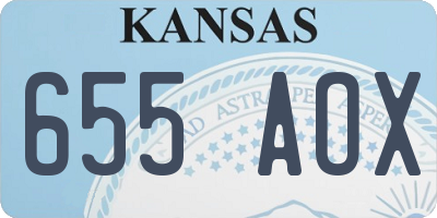 KS license plate 655AOX
