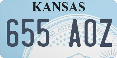 KS license plate 655AOZ