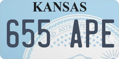KS license plate 655APE