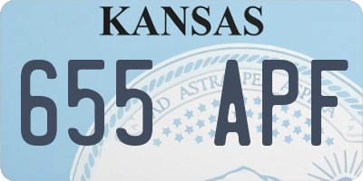 KS license plate 655APF