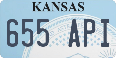 KS license plate 655API