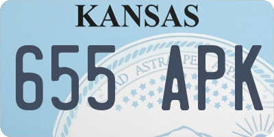 KS license plate 655APK
