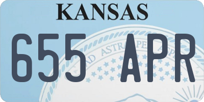 KS license plate 655APR