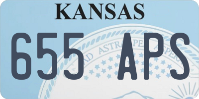 KS license plate 655APS