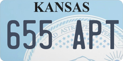 KS license plate 655APT