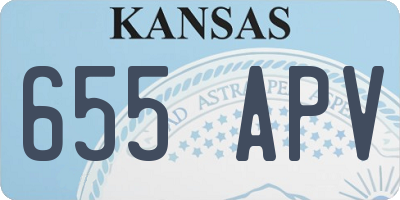 KS license plate 655APV