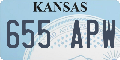 KS license plate 655APW