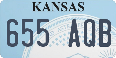 KS license plate 655AQB