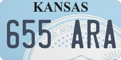 KS license plate 655ARA