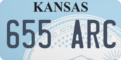 KS license plate 655ARC