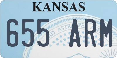 KS license plate 655ARM