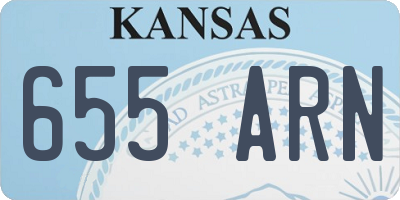 KS license plate 655ARN
