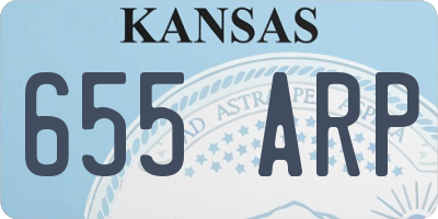 KS license plate 655ARP