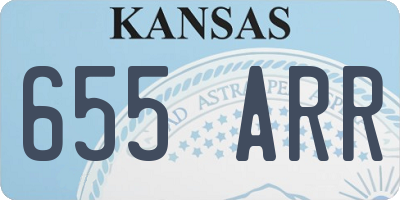 KS license plate 655ARR
