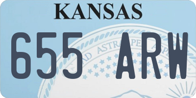 KS license plate 655ARW