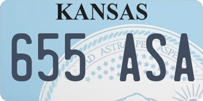 KS license plate 655ASA