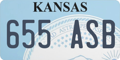 KS license plate 655ASB