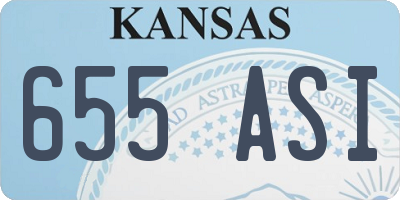 KS license plate 655ASI