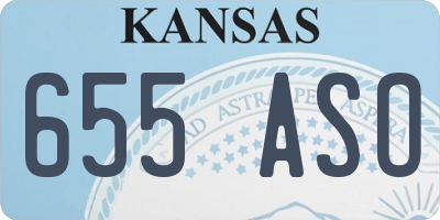 KS license plate 655ASO