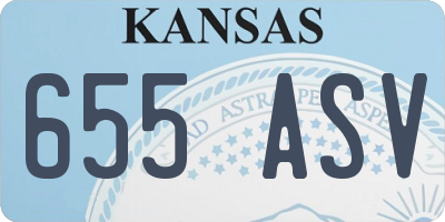 KS license plate 655ASV