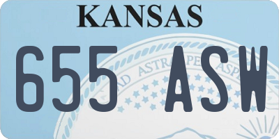 KS license plate 655ASW