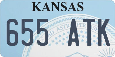 KS license plate 655ATK