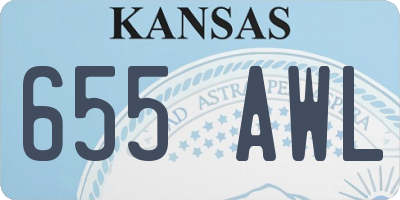 KS license plate 655AWL