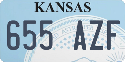 KS license plate 655AZF