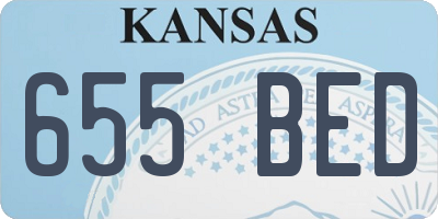 KS license plate 655BED