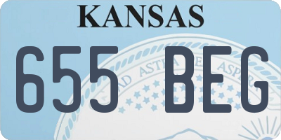 KS license plate 655BEG
