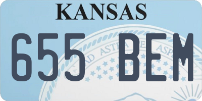 KS license plate 655BEM