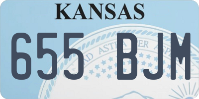 KS license plate 655BJM