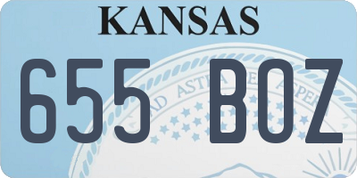 KS license plate 655BOZ