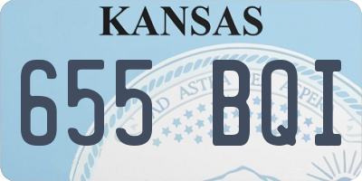 KS license plate 655BQI