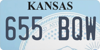 KS license plate 655BQW