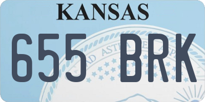 KS license plate 655BRK