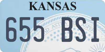 KS license plate 655BSI
