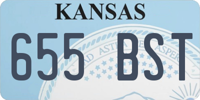 KS license plate 655BST