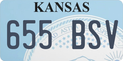KS license plate 655BSV