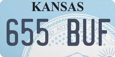 KS license plate 655BUF
