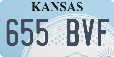 KS license plate 655BVF