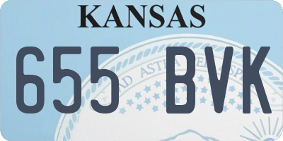 KS license plate 655BVK