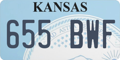 KS license plate 655BWF