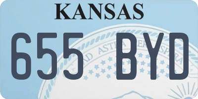 KS license plate 655BYD