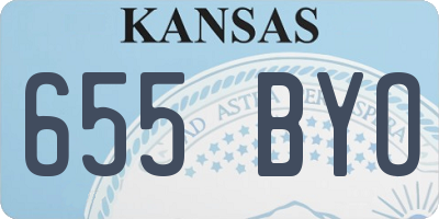 KS license plate 655BYO