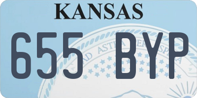 KS license plate 655BYP