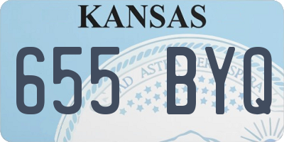 KS license plate 655BYQ