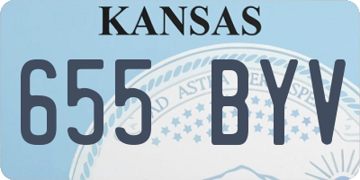 KS license plate 655BYV